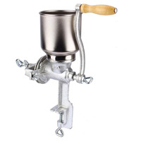 Grain Mill Iron Grain Grinder Manual Mill Food Grinder Hand Crack Corn Grinder Crank Grains Oats Corn Wheat Coffee Nuts Malt Mill Hand Operated Grain Mill