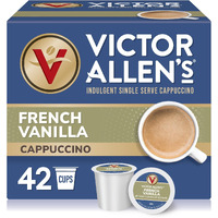 Victor Allen's Coffee French Vanilla Flavored Cappuccino Mix, 42 Count, Single Serve K-Cup Pods For Keurig K-Cup Brewers