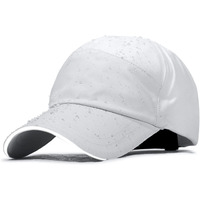 Mens Waterproof Baseball Cap Womens Rain Hat Foldable Outdoor Running Sun Fishing Hat Off-White