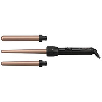 Gem 3 In 1 Curl Designer Professional Ceramic Curler Styling Iron, Gemwith 3 Ceramic Barrels