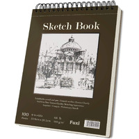 9 X 12 Inches Sketch Book, Top Spiral Bound Sketch Pad, 1 Pack 100-Sheets (68Lb/100Gsm), Acid Free Art Sketchbook Artistic Drawing Painting Writing Paper For Kids Adults Beginners Artists