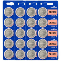 Murata Cr2032 Battery Dl2032 Ecr2032 3V Lithium Coin Cell (20 Batteries)