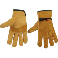 Tmzhistar Cowhide Leather Work Gloves For Men And Women,Gardening Gloves,Driving Gloves (Large)