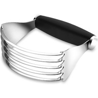 Rainspire Pastry Cutter For Baking, Heavy Duty Pastry Blender Stainless Steel, Thick Sharp Blades Dough Blender, Dough Cutter Butter Cutter Pastry For Easy Mixing, Dishwasher Safe, Black