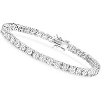 Eeghurt Tennis Bracelet,Sterling Silver Adjustable Bracelet D Color Vvs1 Round Brilliant Cut Lab Createddainty Bracelet For Women