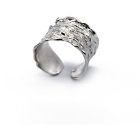 Wpphxy Handmade Hammered 925 Sterling Silver Rings Open Adjustable Wide Cuff Band Ring Thumb Rings For Women Men,Pattern 3