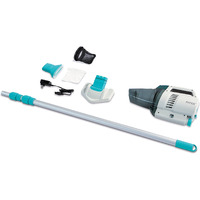 Intex Zr200 Rechargeable Cordless Swimming Pool And Spa Vacuum Cleaner   With Telescoping Handle And 2 Interchangeable Brush Heads