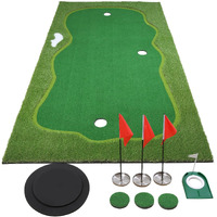 Golf Putting Green, Practice Putting Green Mat, Large Professional Golfing Training Mat For Indoor Outdoor (5X10Ft Green)