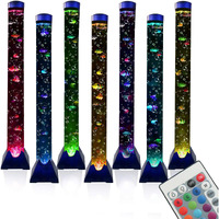 4Ft Led Bubble Tube Floor Lamp Extra Large Aquarium Lamp With 10 Fish And Remote Control 20 Light Changes Tall Water Tower Tank Night Light For Bedroom Office Gift For Kids Men Women