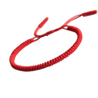Menglina Men Women Chinese Lucky Red String Bracelet Tibetan Buddhist Prayer Handmade Yoga Prayer Rope Mala Bracelet Adjustable Size (Red)