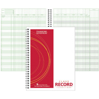 Hammond &Amp; Stephens Wire-O Bound Class Record Book, Polyice Cover, 8-1/2 X 11 Inches, 36 Students, 6/7/8 Week, Blue/ Red