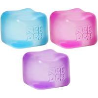 Schylling Needoh Nice Cube - Sensory Fidget Toy For Your Best Mellow And Chill - Square Shape With Groovy Goo Filling In Assorted Colors Blue Pink Purple - Age 3 To Adult - Pack Of 1 Random Color