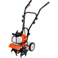 Vevor Tiller Cultivator Gas Powered, 43Cc 2-Stroke Garden Cultivator, Tiller With 4 Steel Adjustable Front Tines For Lawn, Garden And Field Soil Cultivation