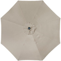 Ontheway 11Ft Patio Umbrella Enhanced Replacement Canopy Market Table 8 Ribs Umbrella Canopy (11Ft, Beige)