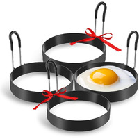 Eggs Rings, 4 Pack Stainless Steel Egg Cooking Rings, Pancake Mold For Frying Eggs And Omelet