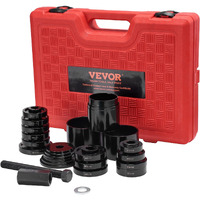 Vevor Wheel Bearing Press Kit, 23 Pcs Fwd Bearing Puller Tools, For Front Wheel Drive Bearing Removal And Installation, Wheel Bearing Tool With Sliding Screws, Bushings, Sleeve Plates, Storage Case