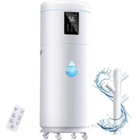 17L/4.5Gal Ultra Large Humidifiers For Bedroom 2000 Sq Ft, Quiet Humidifiers For Large Room, Tower Humidifier With 4 Mist Mode & Extension Tube For Home School Office Commercial Greenhouse Plants
