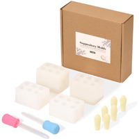 Fukumi Reusable Suppository Molds Kit,2Ml, Silicone Suppository Molds | Kit Includes 4 Suppository Mold Tray's, 10 Liquid Droppers