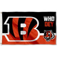 Cincinnati Bengals Who Dey Flag Outdoor Indoor 3X5 Foot Banner