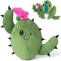 Barkbox 2 In 1 Interactive Plush Dog Toy - Rip And Reveal Dog Toy For Large Dogs - Stimulating Squeaky Pet Enrichment And Puppy Toys | Consuela The Cactus (Large)