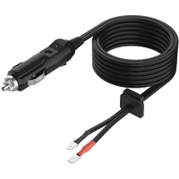 Upgrade 12V Thermoelectric Cooler Power Cord Adapter Replacement For Coleman Thermoelectric Cooler, For Coleman Electric Cooler Adapter, 8 Ft Cooler Cord W/Fuse, Plug-In Car Cooler Power