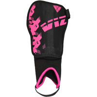 Vizari Napoli Soccer Shin Guards For Kids & Adults | Soccer Gear For Boys Girls | Provide Shin Protection | Adjustable Straps- Black/Pink-Small