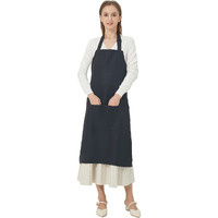 Ured 1Pcs Black Apron For Women