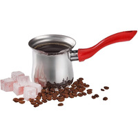 Destalya Turkish Coffee Pot Stainless Steel | 10.14 Fl Oz Ibrik Briki Coffee Pot | Small Hot Pot With Spout For Stove Top | Turkish Coffee Cezve (Coffee Pot Black)