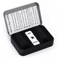 Bilywey Left Right Center Dice Game Set With 3 Dices + 36 Black Chips (Black)