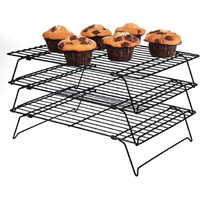 Tier Cooling Rack, Stackable Baking Rack Shelf, Kitchen Cookie Cooling Rack Baking Supplies For Bread Cake Biscuits And More (3-Tier Cooling Racks)