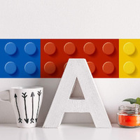 Ufengke Building Blocks Wall Stickers Skirting Board Wall Decals Art Decor For Kids Bedroom Living Room Nursery