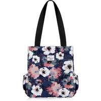 Kamo Floral Tote Bag - Waterproof Lightweight Handbags Travel Shoulder Bag For Hiking Yoga Gym Swimming Travel Beach