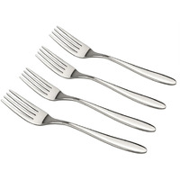 Ramddy Dinner Fork Flatware Set, 18/10 Stainless Steel Table Forks, 12 Pieces, A
