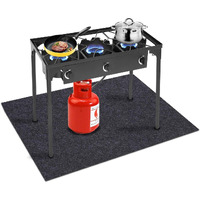 Turkey Fryer Mat,For Floor Surface/Absorbent Mat Lightweight Washable Floor Mat To Protect Decks And Patios From Grease Splatter,Against Damage And Oil Stains Or Grease Spills,Back Non-Slip (36     40)