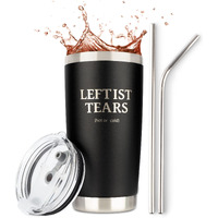 Leftist Tears Tumbler | Stainless Steel Tumbler/Mug With Lid For Coffee/Cold Drinks | Liberal Tears Mug For Men | Funny Unique Republican Valentine's Day Gifts Conservative (20 Ounce)