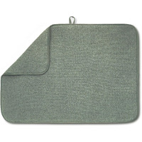 Xxl Dish Mat 24"" X 17"" (Largest Mat) Microfiber Dish Drying Mat, Super Absorbent By Bellemain (Green)