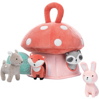 Lambs & Ivy Interactive Plush Mushroom House With Stuffed Animal Toys