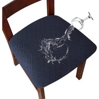 Genina Waterproof Seat Covers For Dining Room Chairs Covers Dining Chair Cover Kitchen Chair Covers (Navy Blue, 4 Pcs)