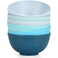 Homestockplus Unbreakable Cereal Bowls 24 Oz Microwave And Dishwasher Safe Bpa-Free Eco-Friendly Wheat Straw Bowl Assorted Color Dessert Bowls For Serving Soup, Oatmeal, Pasta And Salad [Set Of 6]
