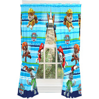 Nickelodeon Paw Patrol Kids Room Window Curtain Panels With Tie Backs, Blue, 82"" X 63"", Blue