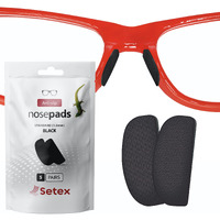 Setex Gecko Grip 1Mm Anti Slip Eyeglass Nose Pads, (5 Black Pair) Usa Made, 2500 Innovative Microstructured Fibers Per Nose Pad, 1Mm X 7Mm X 16Mm