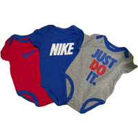 Nike Baby Boys 3-Piece Just Do It Bodysuits - Game Royal (3 Months)