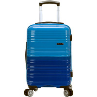 Rockland Melbourne Hardside Expandable Spinner Wheel Luggage, Two Tone Blue, Carry-On 20-Inch