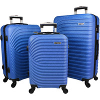 Dejuno Craft Hardside 3-Piece Spinner Luggage Set, Blue, One_Size