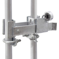 Chain Link Fence Commercial Strong Arm Double Gate Latch For 1-5/8"" Thru 2"" Gate Frames Pipe Sizes. Use This Double Gate Latch Where 2 Gates Swing Together.