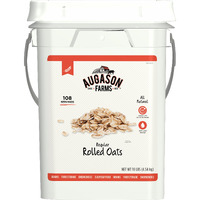 Augason Farms Regular Rolled Oats Emergency Food Storage 10 Pound Pail
