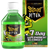 Stinger Detox 7-Day Permanent Drink - Lime Flavor - 8 Fl Oz