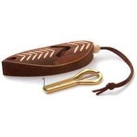 Jaw Harp By Muaro P.Potkin In Dark Wooden Case (Mouth Harp)