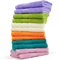 Cleanbear Face Cloths 12 Pack Washcloths 100% Cotton Wash Cloth For Face - Large Bath Washcloths 13 By 13 Inches With Multi Colors