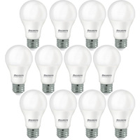 Bulbrite Pack Of 12 Item 774235 A19 Led Bulb, 9W, 60W Equiv., Dimmable, 3000K, E26 Base, 120V Soft White Light, A-Type Bulb